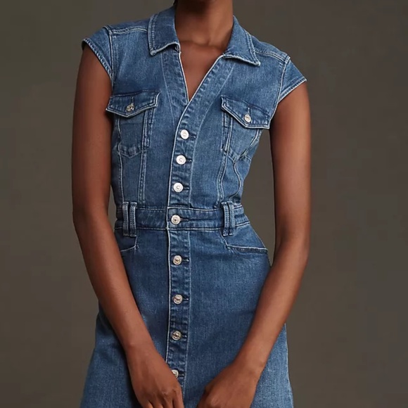 Anthropologie Paige Denim Mini Dress - Picture 1 of 8